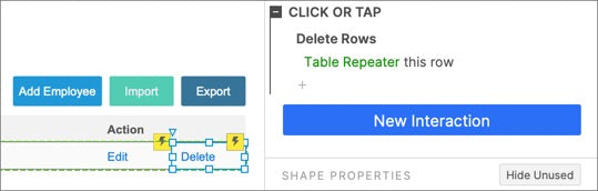 Delete Button Action