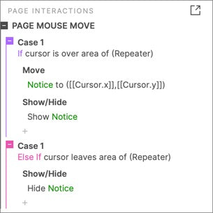 Show and hide notice