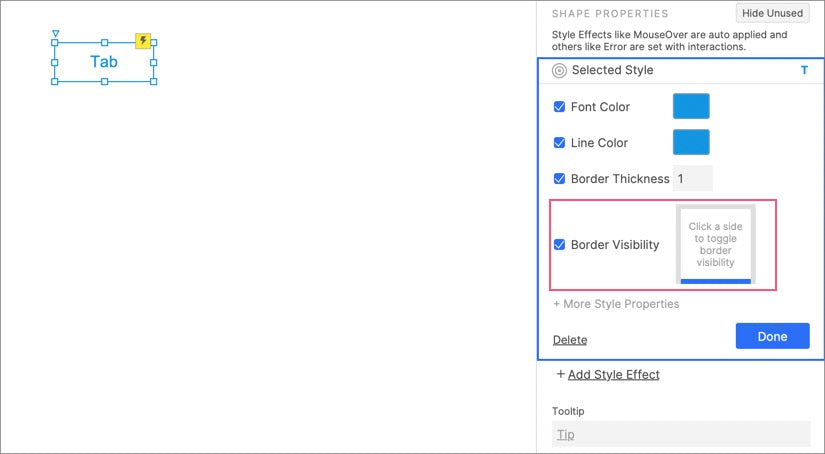 Set Border VIsibility
