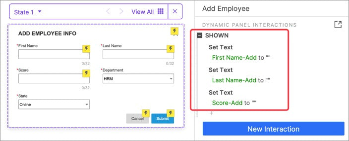 Add Employee Interactions