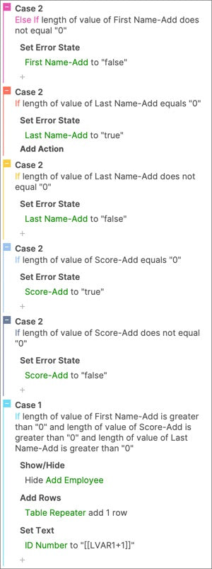 Submit button action