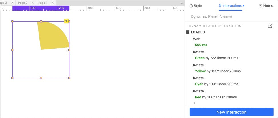 Interactions setup