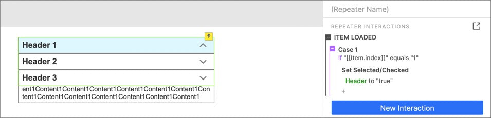 Item loaded interaction