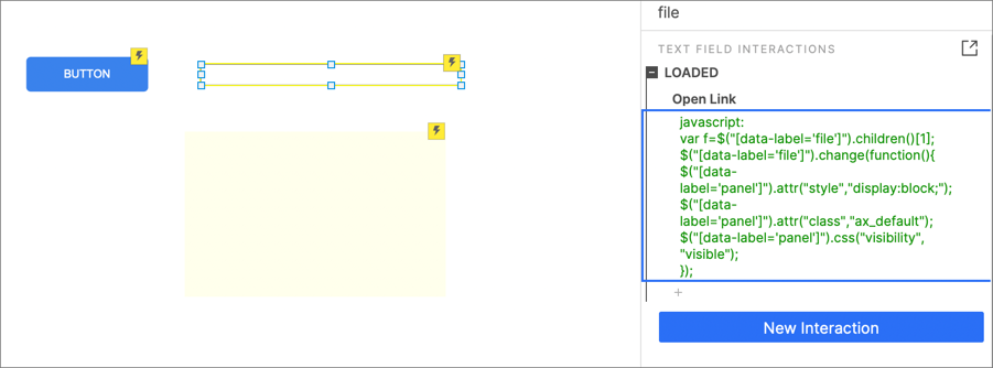 Set input interaction