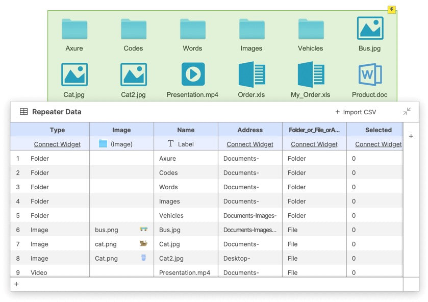 File repeater data