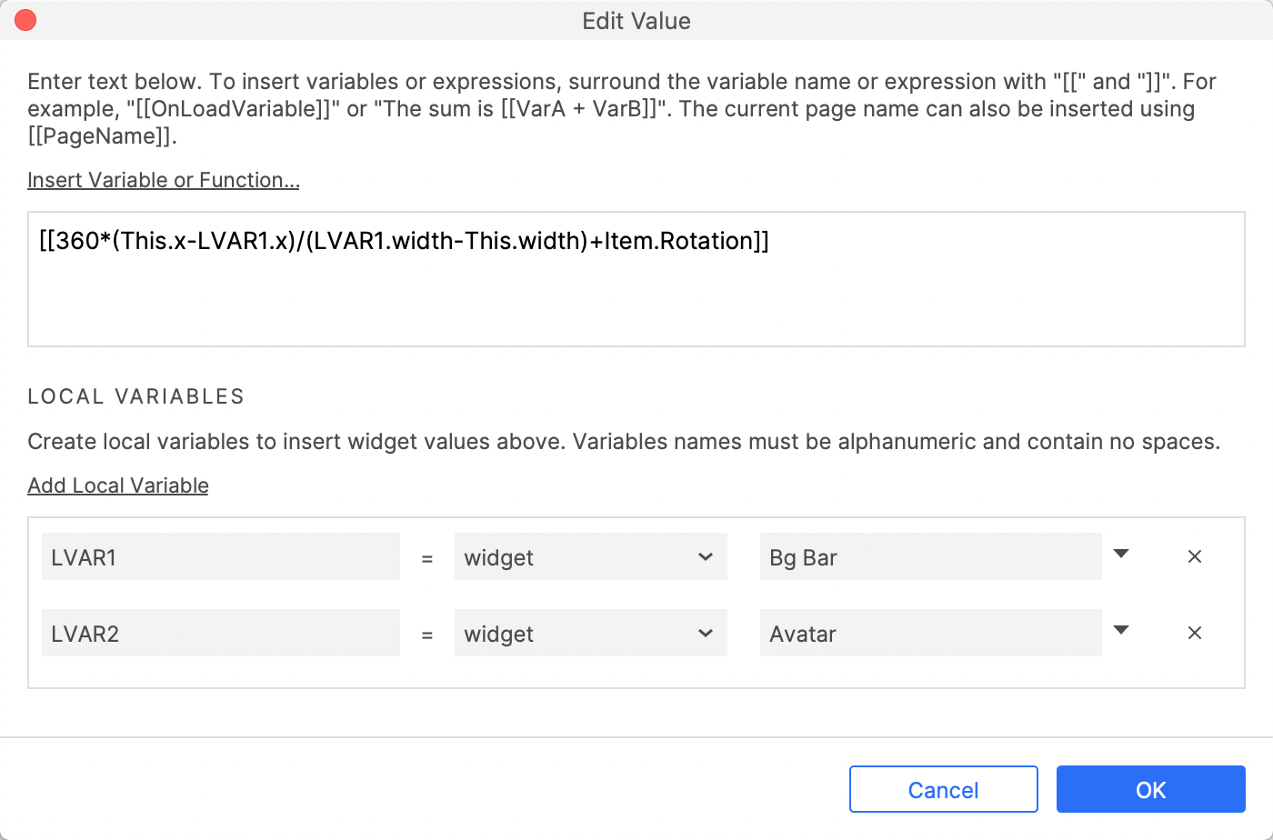 Rotate Avatar Settings