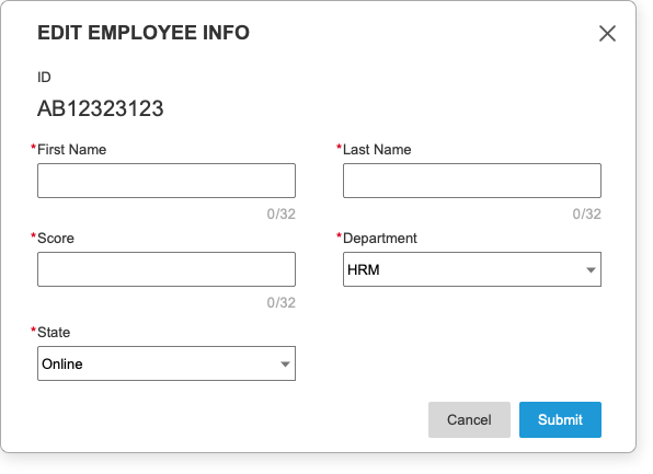 Edit Employee Panel