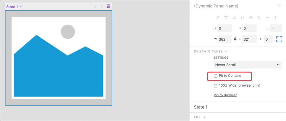 Image create dynamic panel