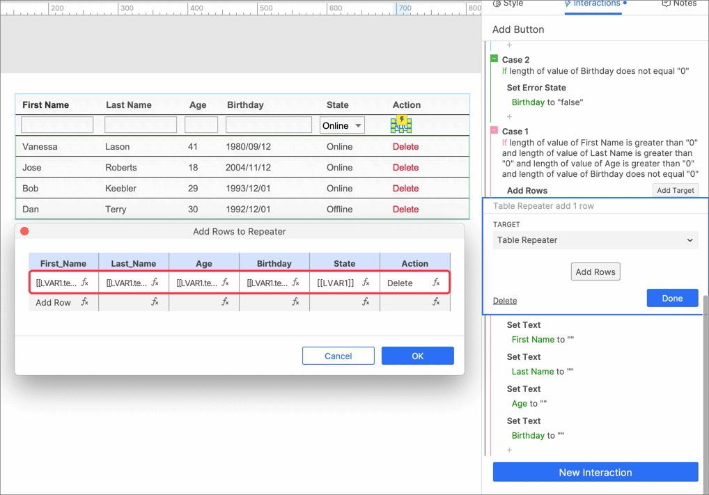 Add a new row-repeater