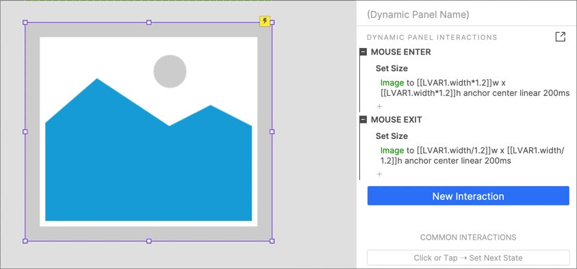 Interaction setup