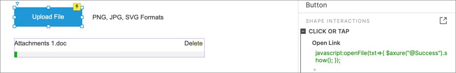 Button click interaction