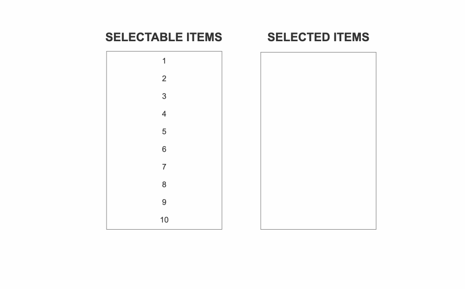 Draggable item transfer