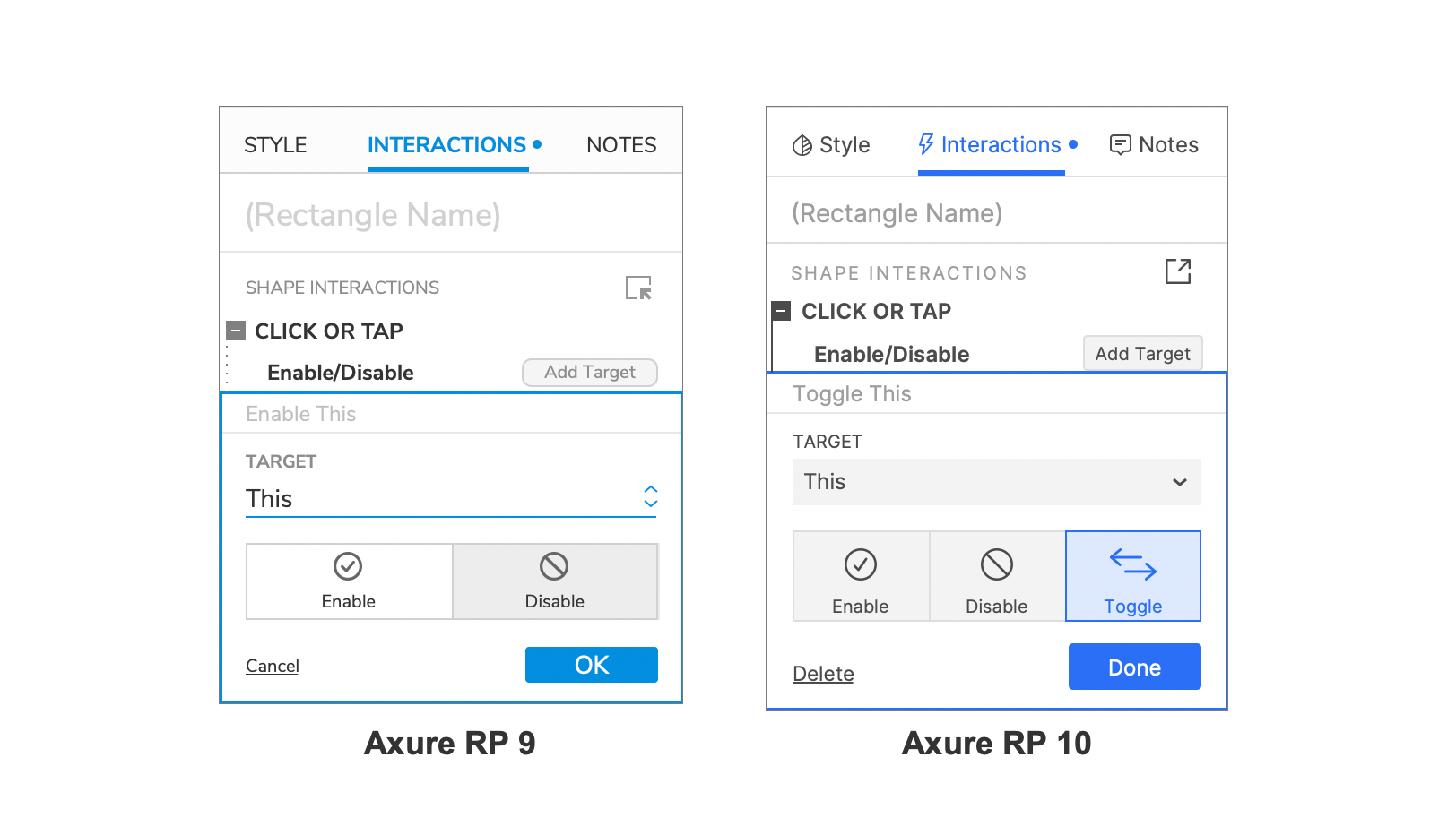 Set Enable and Disable with one button