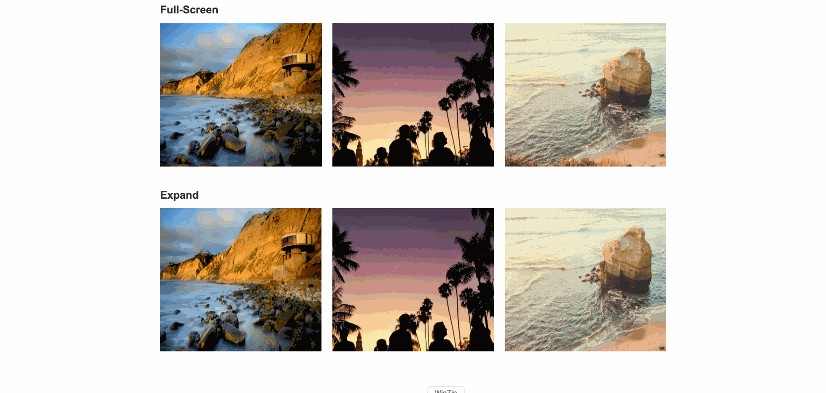 Image Full-Screen and Enlarging