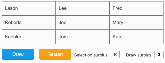 Grid Lottery Draw