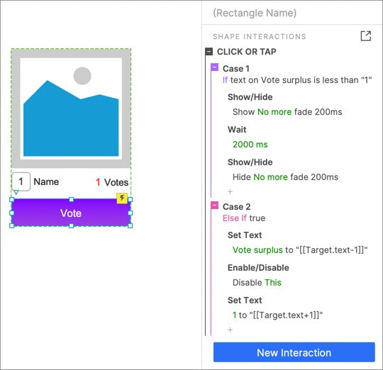 Vote Button interaction