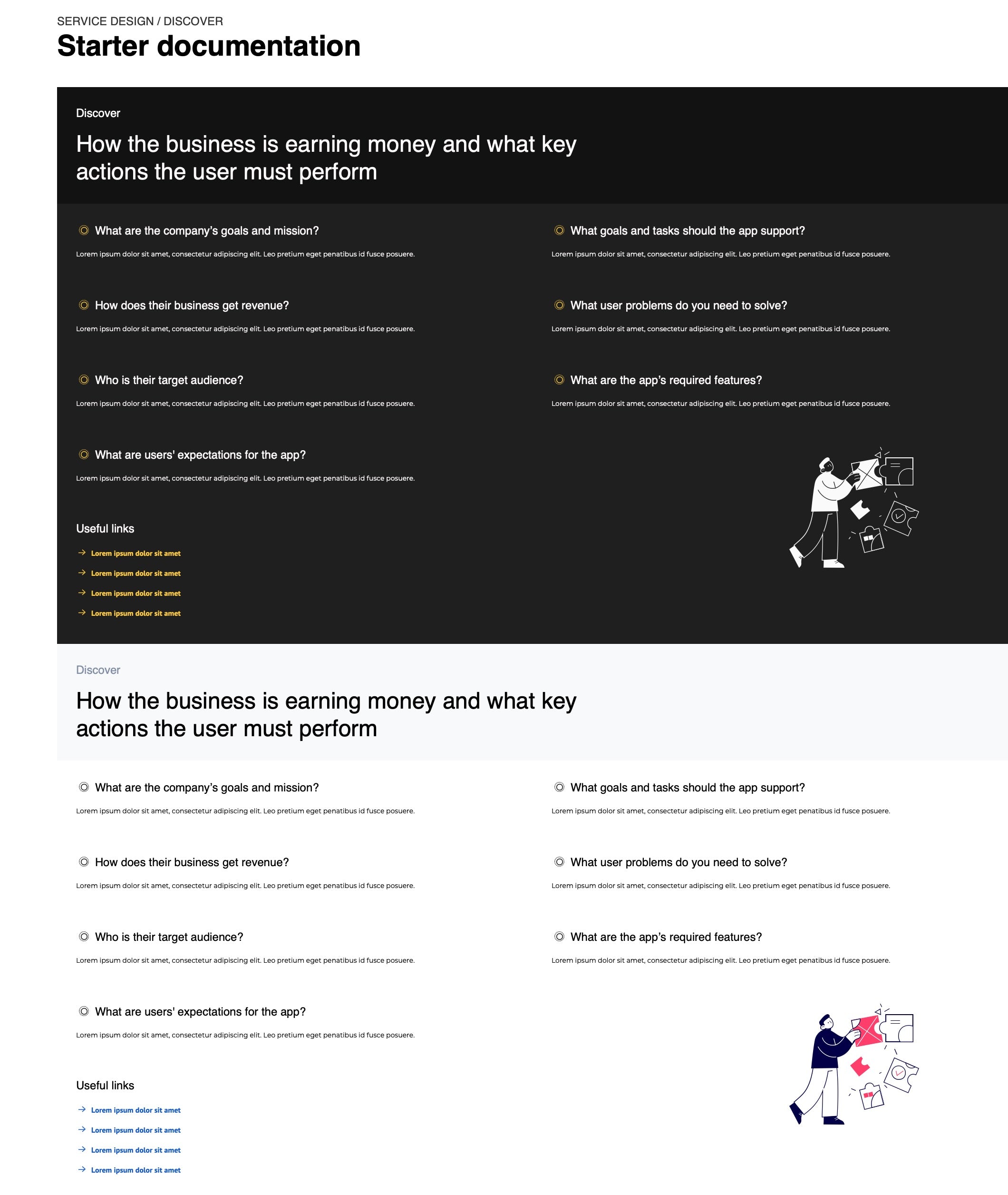 Starter documentation - Service design