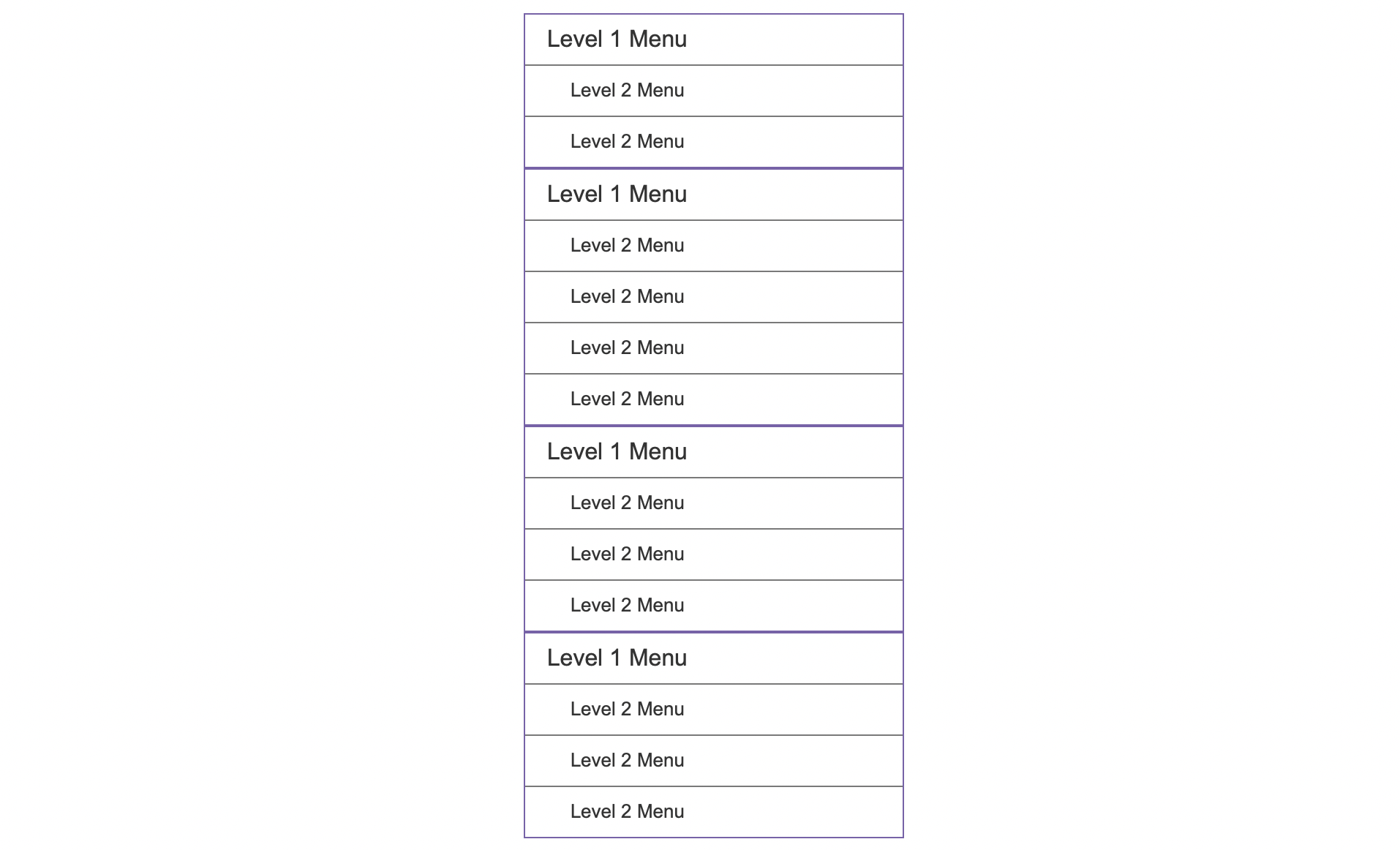 Complete all menus